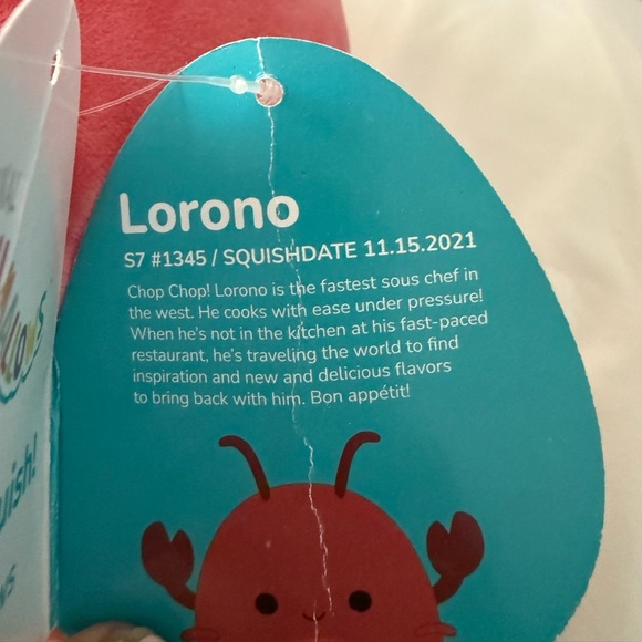 NEW Lorono the Lobster Squishmallows by Kelly Toys - Picture 9 of 10